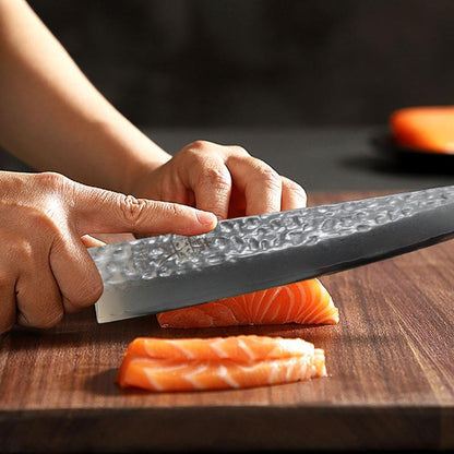 Shinbu Japanese Yanagiba Sushi Knife – 9.6" AUS-10 Stainless Steel Blade with Damascus Craftsmanship & Crystal ABS Handle | Ultra Sharp for Sashimi & Sushi