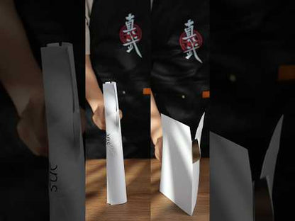 Shinbu Nakiri Knife – AUS-10 Steel, Curved Rosewood Handle, 15° Edge, Protective Bolster, Handcrafted Box